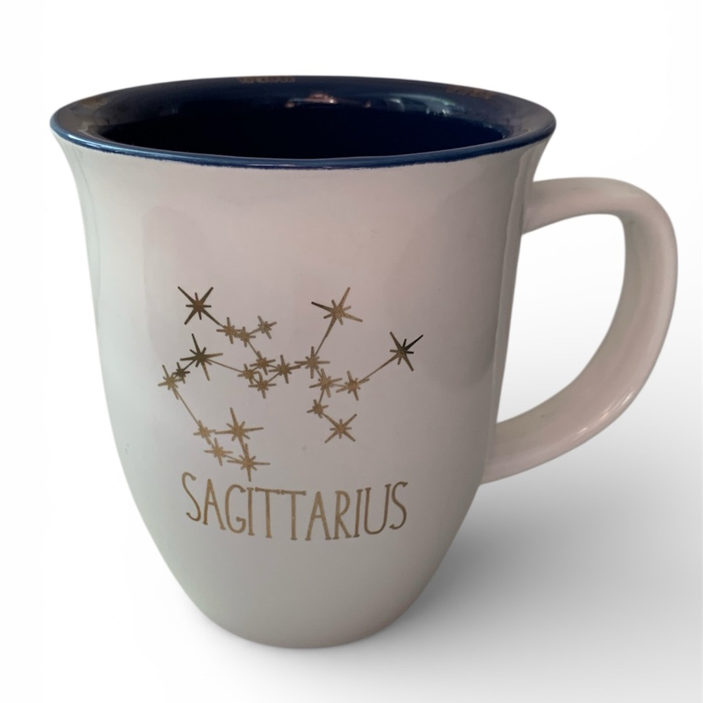 Sagittarius Constellation Mug - White and Gold